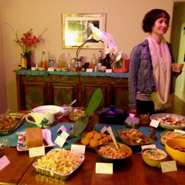 One chef samples the buffet