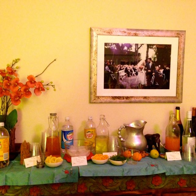 Saffron and Verde Gin & Tonics, Ruby Ginger Juice and Plum Wine Sparkler