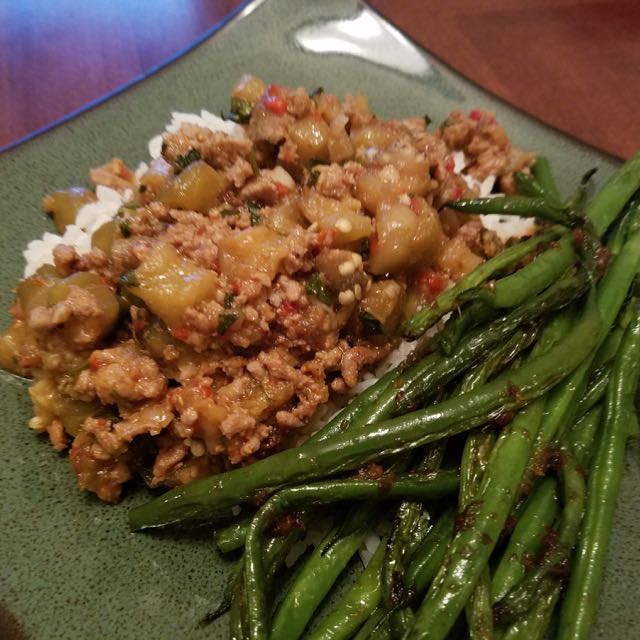 Eggplant and Green Beans